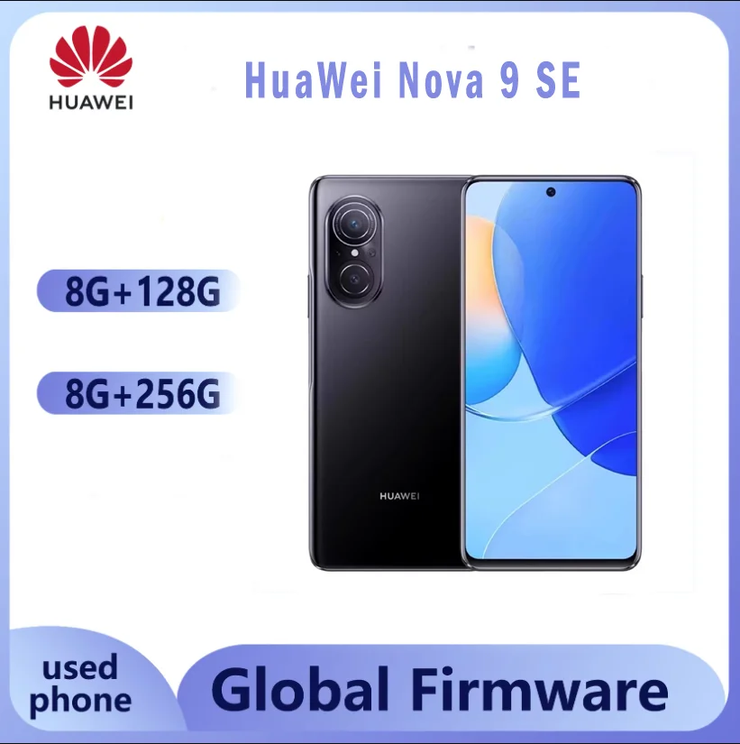 HUAWEI Nova 9 SE,Smartphone HarmonyOS 2,6.78 inch,,Google Play Store,Dual SIM,4000mAh,unlocked used phone