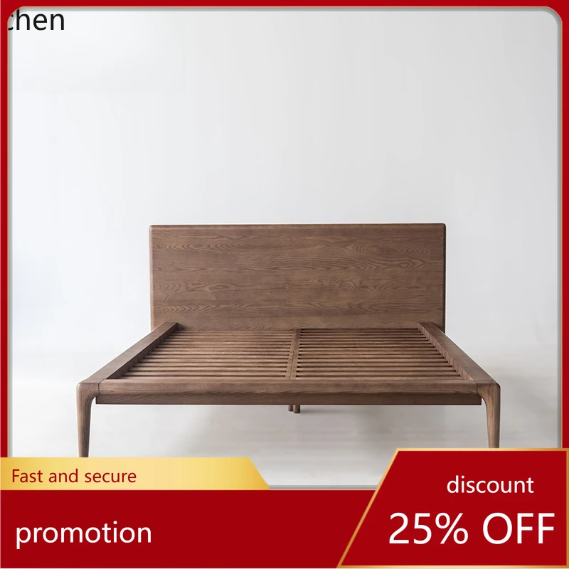 CZ Simple Home Bedroom Sensor Solid Wood Bed White Ash No Auxiliary Materials