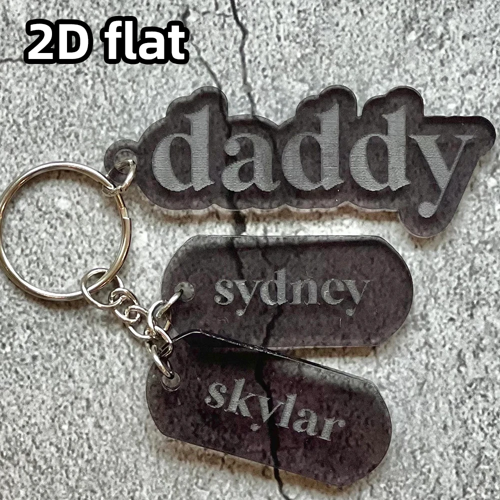 1 шт. изготовленный на заказ акриловый брелок для ключей Daddy Dada |   Персонализированная подвеска-сумка для подгузников с детскими именами |   Подарок на одну предмету ко Дню отца