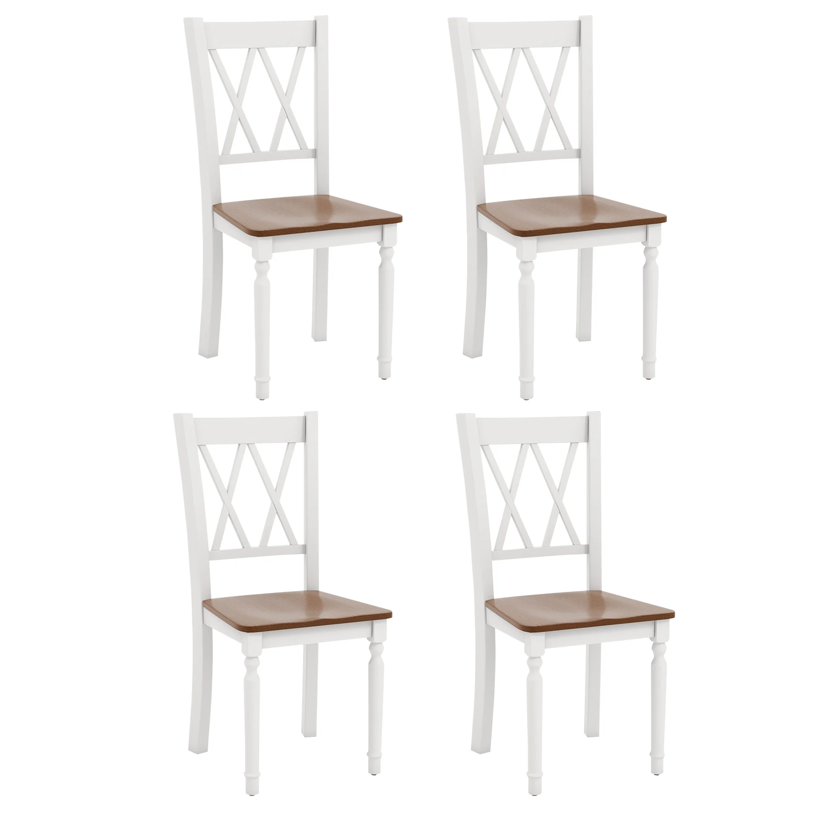 Dining Chairs Set of 4 Wood Farmhouse Dining Room Side Chairs for Home Kitchen