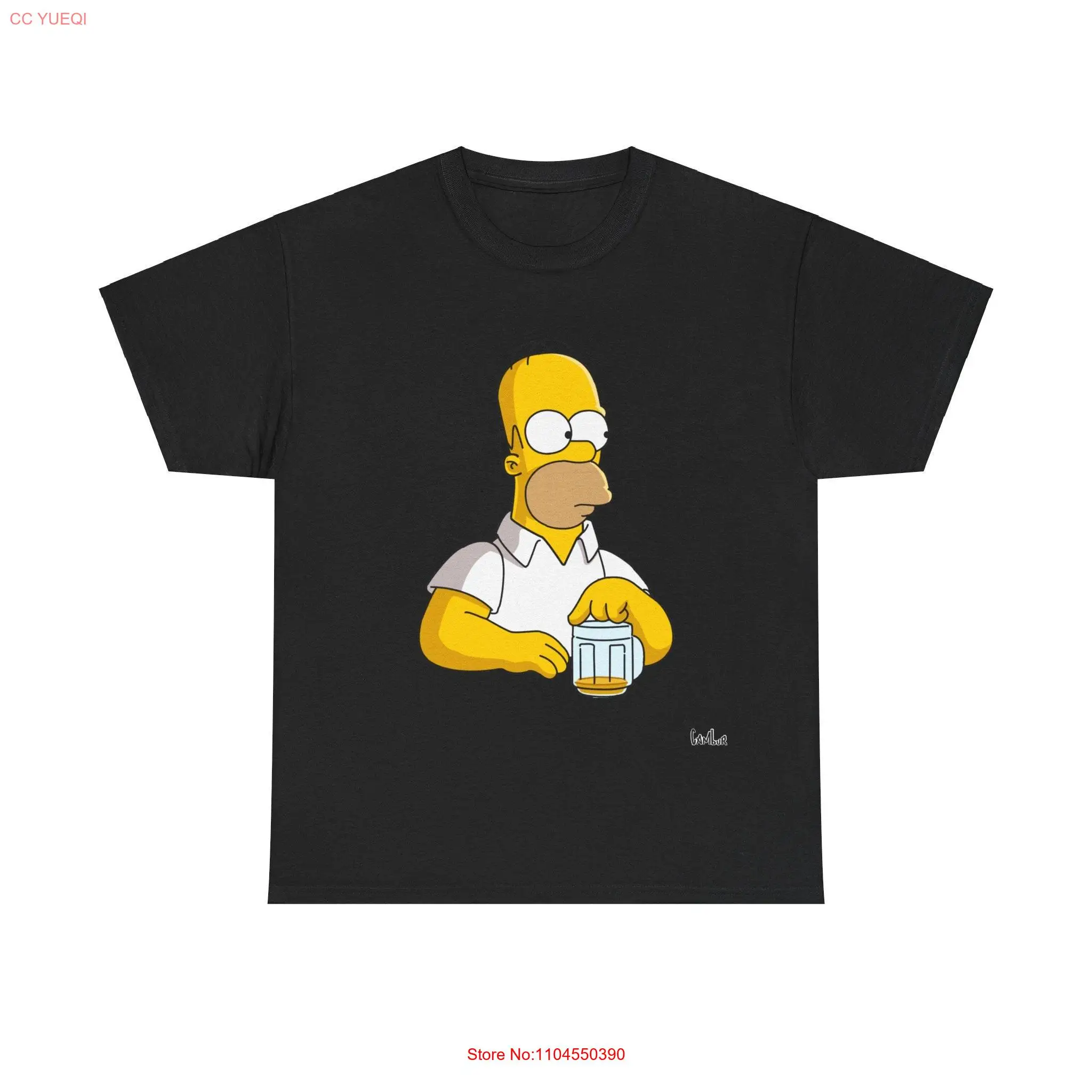 

Футболка из плотного хлопка Homer beer с длинными или короткими рукавами