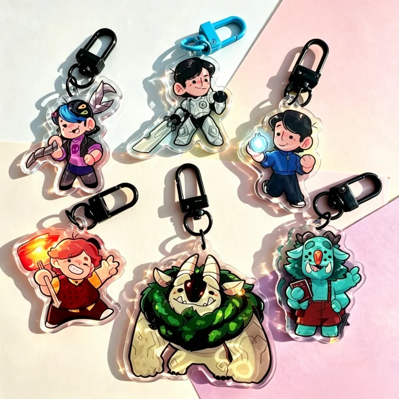 TROLL HUNting Game Acrylic Keychains Cute Cartoon Character Pendant, Anime Decor,Gift for Game Fans Collection Accessories