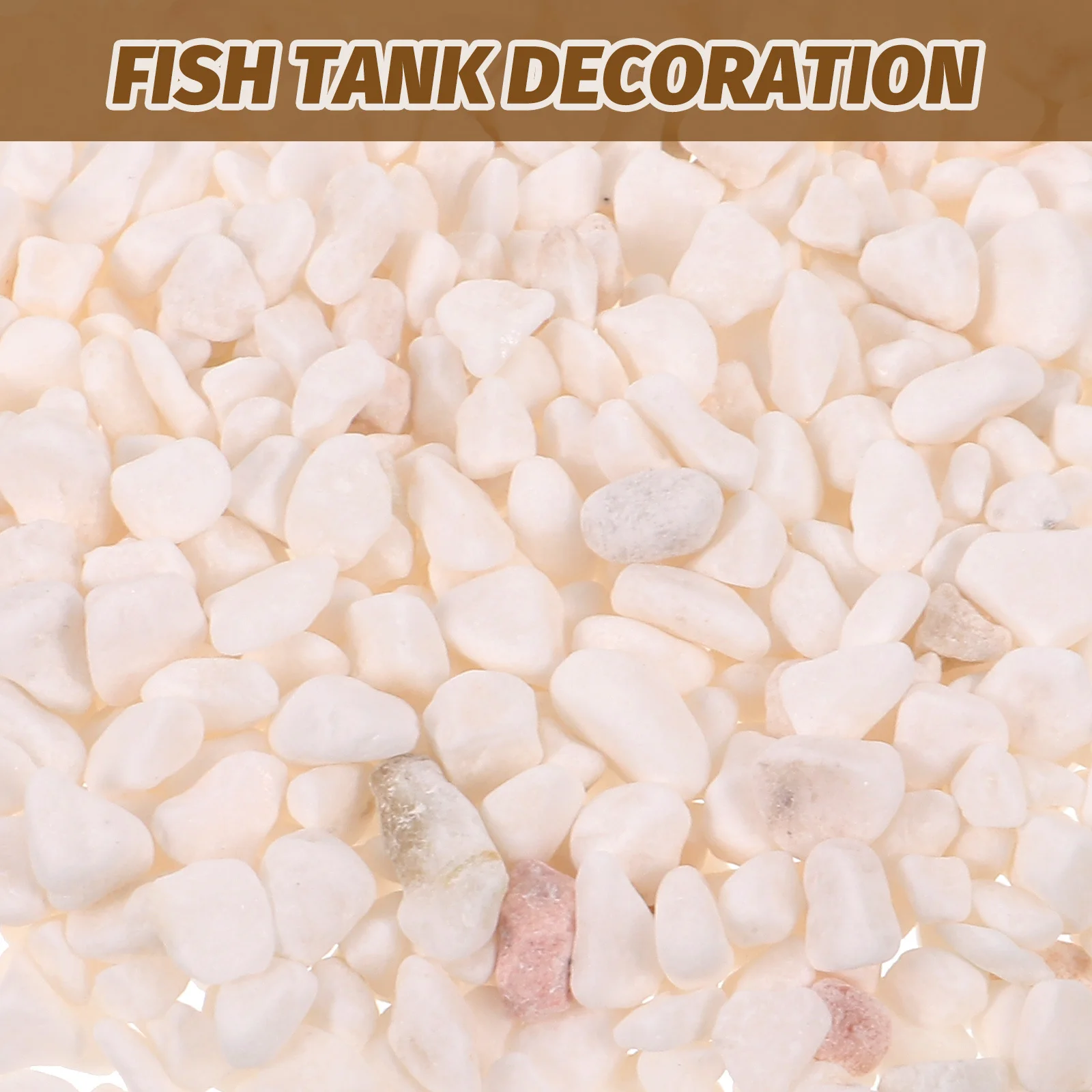 

1 Bag White Jade Stones Natural Smooth Aquarium Decoration Fish Tank Landscaping Gravel Vase Plants Rocks for Garden Freshwater