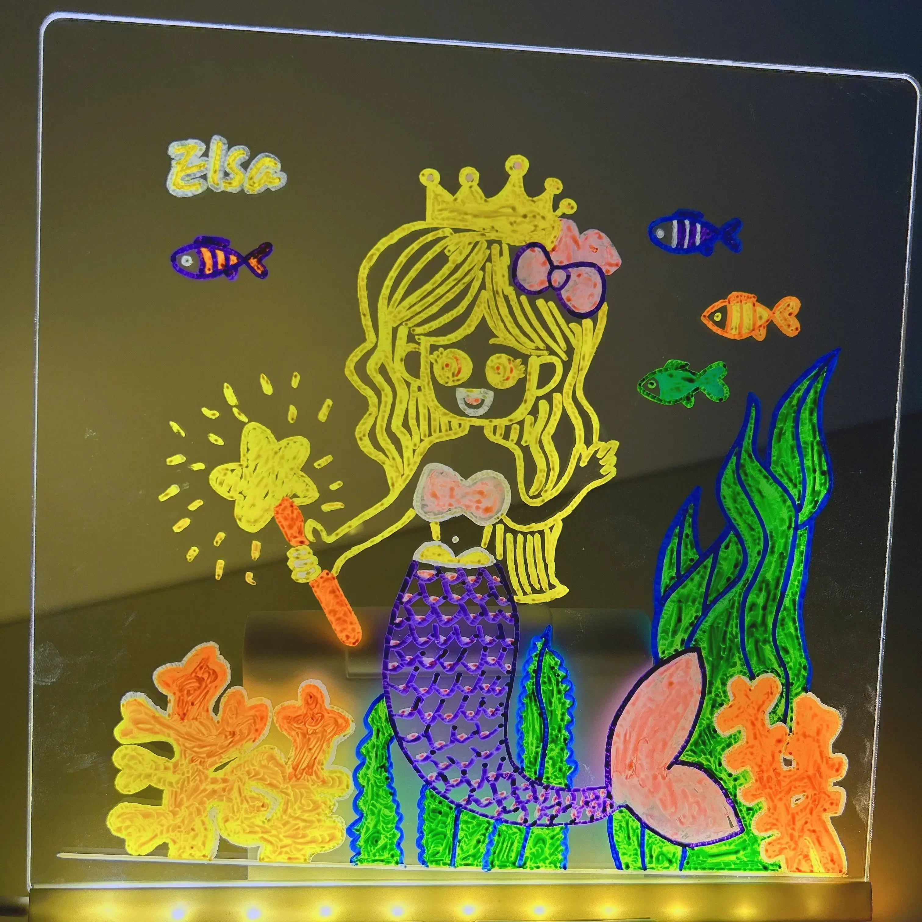 Festival LED Writing Surface, Acrylic Transparent Board, Perfect Night Light Gift for Kids