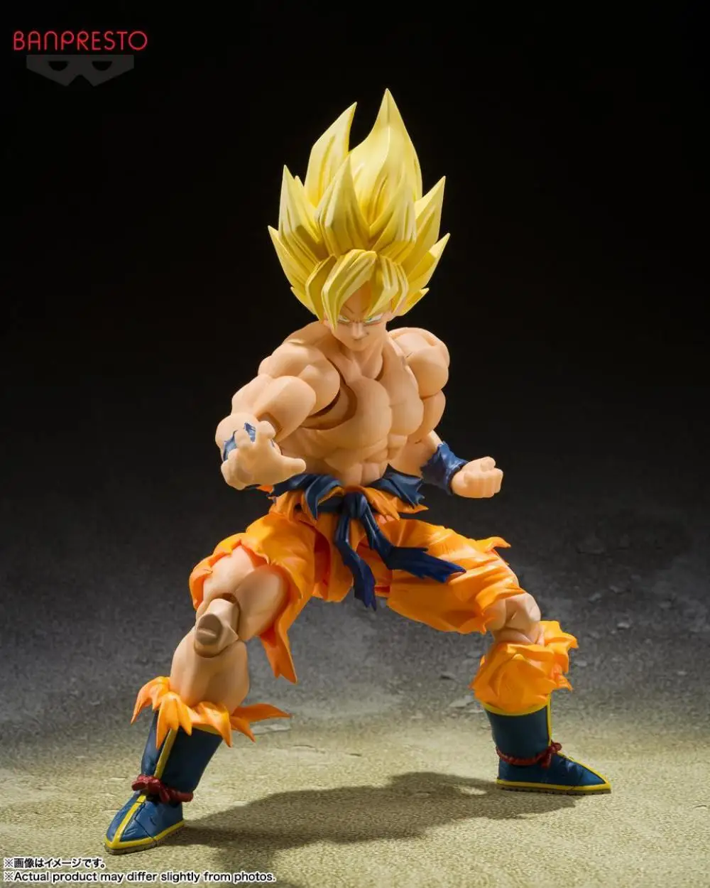 Bandai Dragon Ball Super Saiyan Goku Action Figure - ตํานาน Super Saiyan Edition รูปอะนิเมะของแท้ตุ๊กตาชนิดบรรจุกล่อง