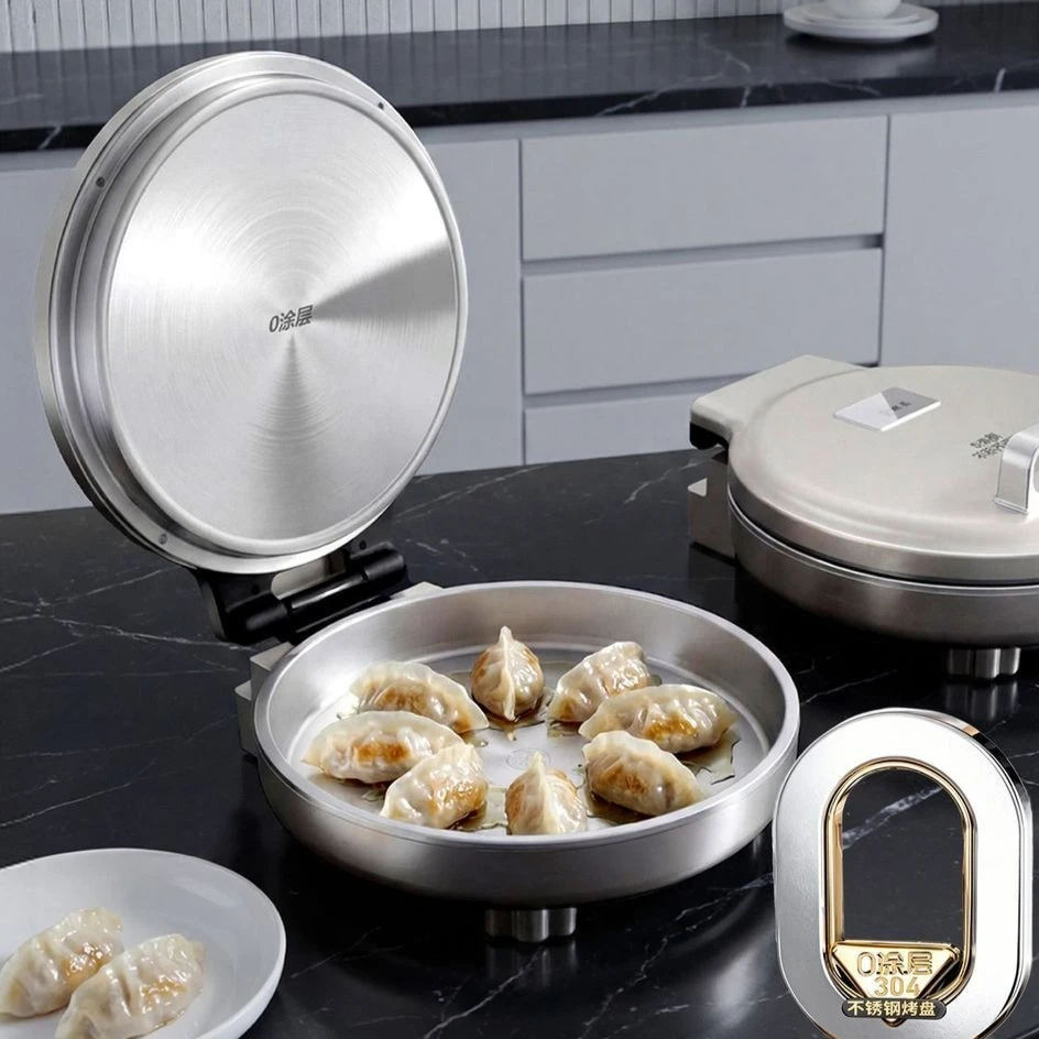 Electric cake pan 304 stainless steel 0 coating thickened household double-sided heating electric frying all-in-one machine
