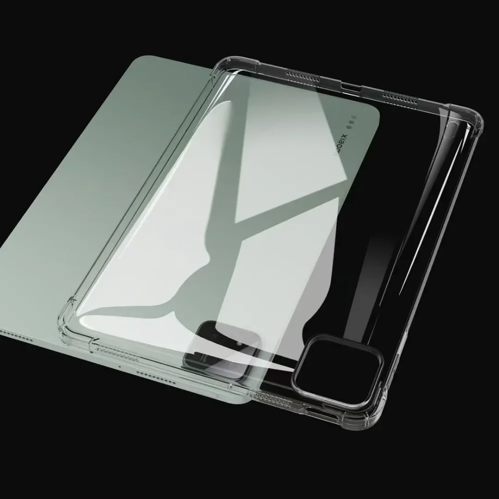 Airbags macio tpu para xiaomi pad 7 caso transparente silicone volta tablet capa para xiaomi pad 7 pro mi pad 7 pro caso 11.2 polegada