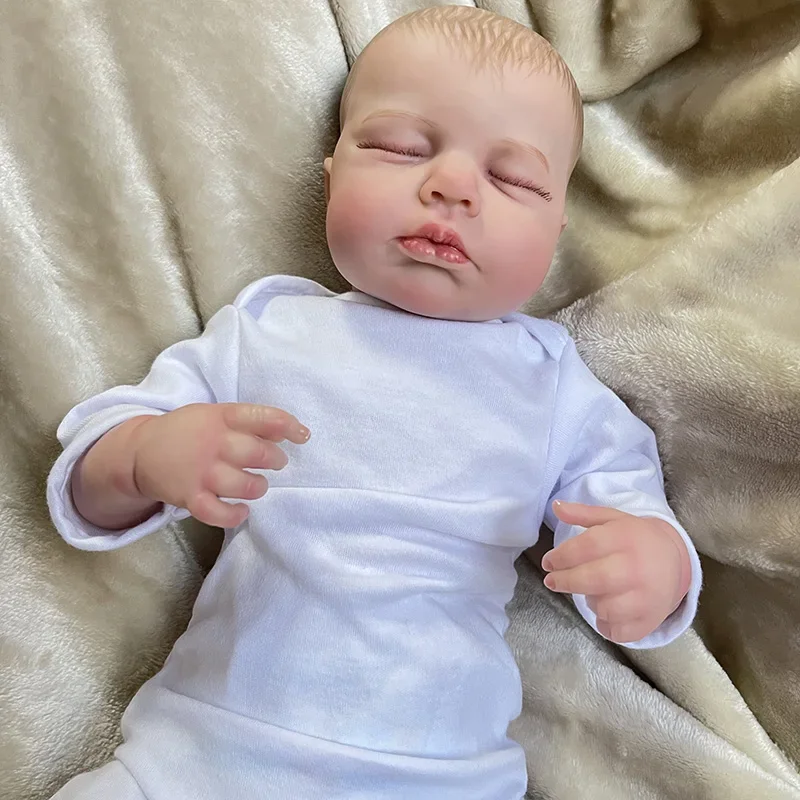 19inch Bebe Doll Reborn Popular Limited Edition Doll Loulou Sleeping Newborn Bebe Lifelike Soft Real Touch Cuddly Baby Doll