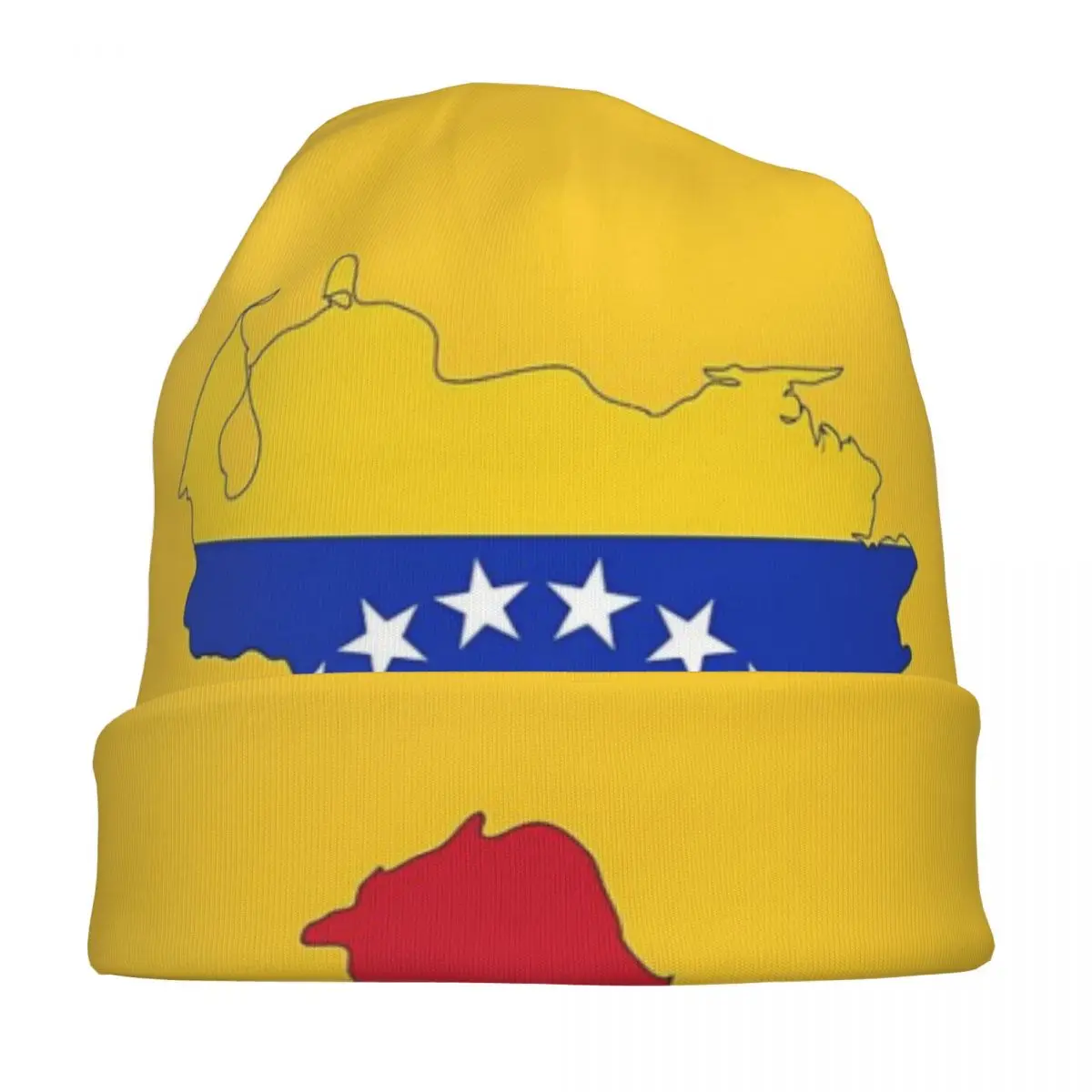 Шапки-бини с флагом Венесуэлы, теплая осенне-зимняя уличная шапка, вязаные шапки с капюшоном для взрослых унисекс