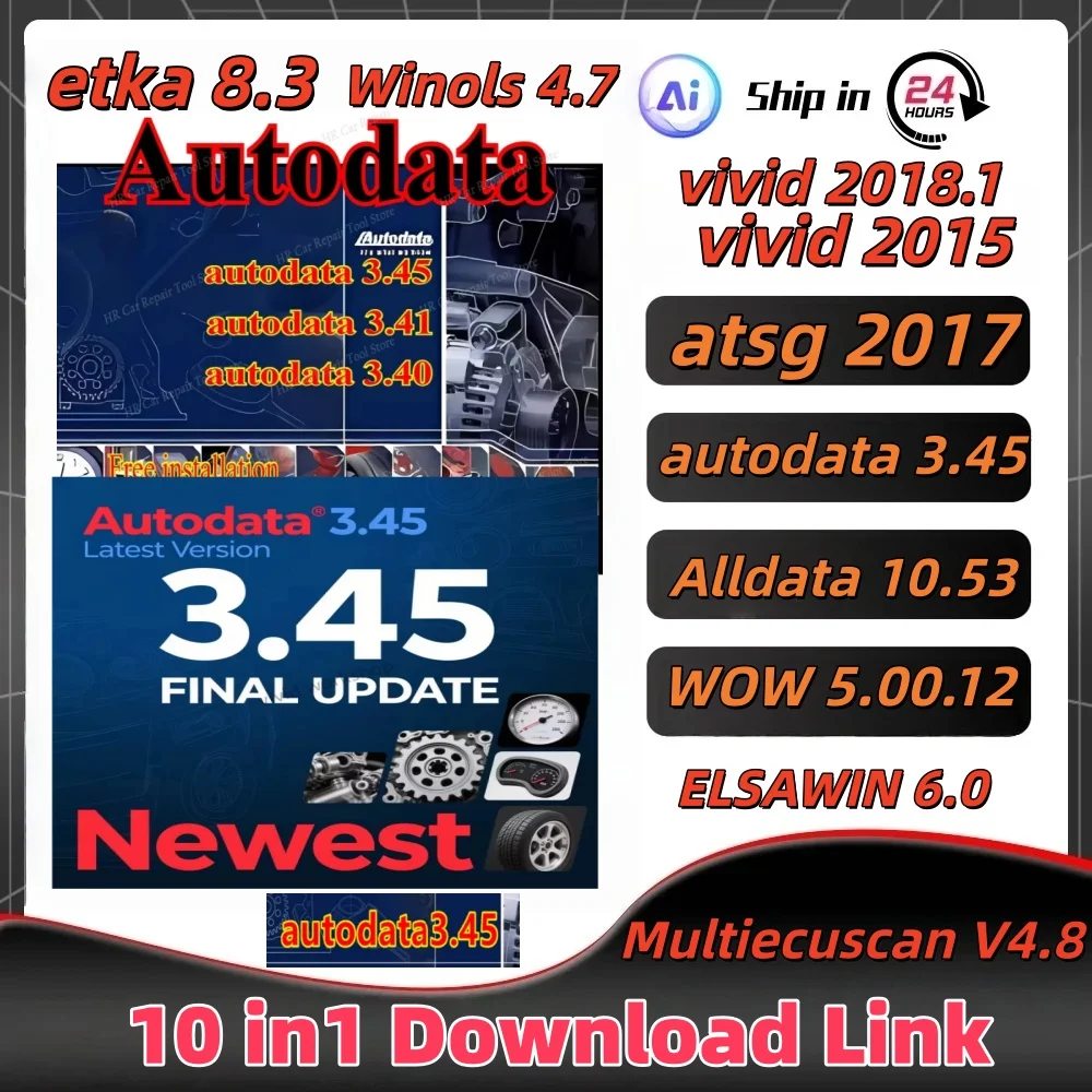 

2025 Hot Alldata 10.53 Software Autodata 3.45 Multiecuscan V4.8 Delphis 2017 R3 ATSG Vivid 2018 ElsaWin 6.0 WOW 5.00.12 etka 8.3