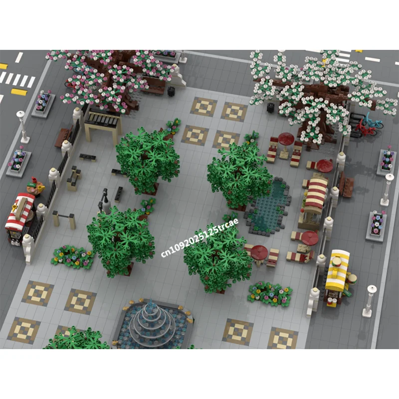 New City Hot Selling Street View Moc Modular City Square Model Building Blocks Diy Creative Ideas Kidtoy Birthday Christmas Gift