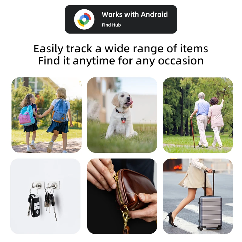 Xiaomi GPS-Tracker über Google's Find Hub App Google-zertifizierter Tag Haustierartikel Anti-Verlust-Gerät für Android Samsung Pixel VIVO