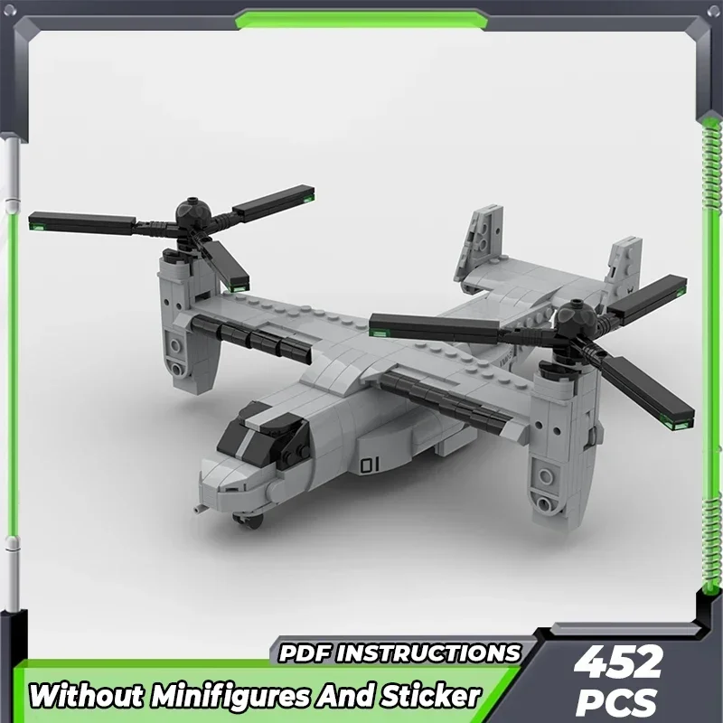 

Конструктор Moc военная модель 1:72 В-22, модульный вертолет Osprey, технология, подарки, рождественские игрушки, Наборы «сделай сам» в сборе