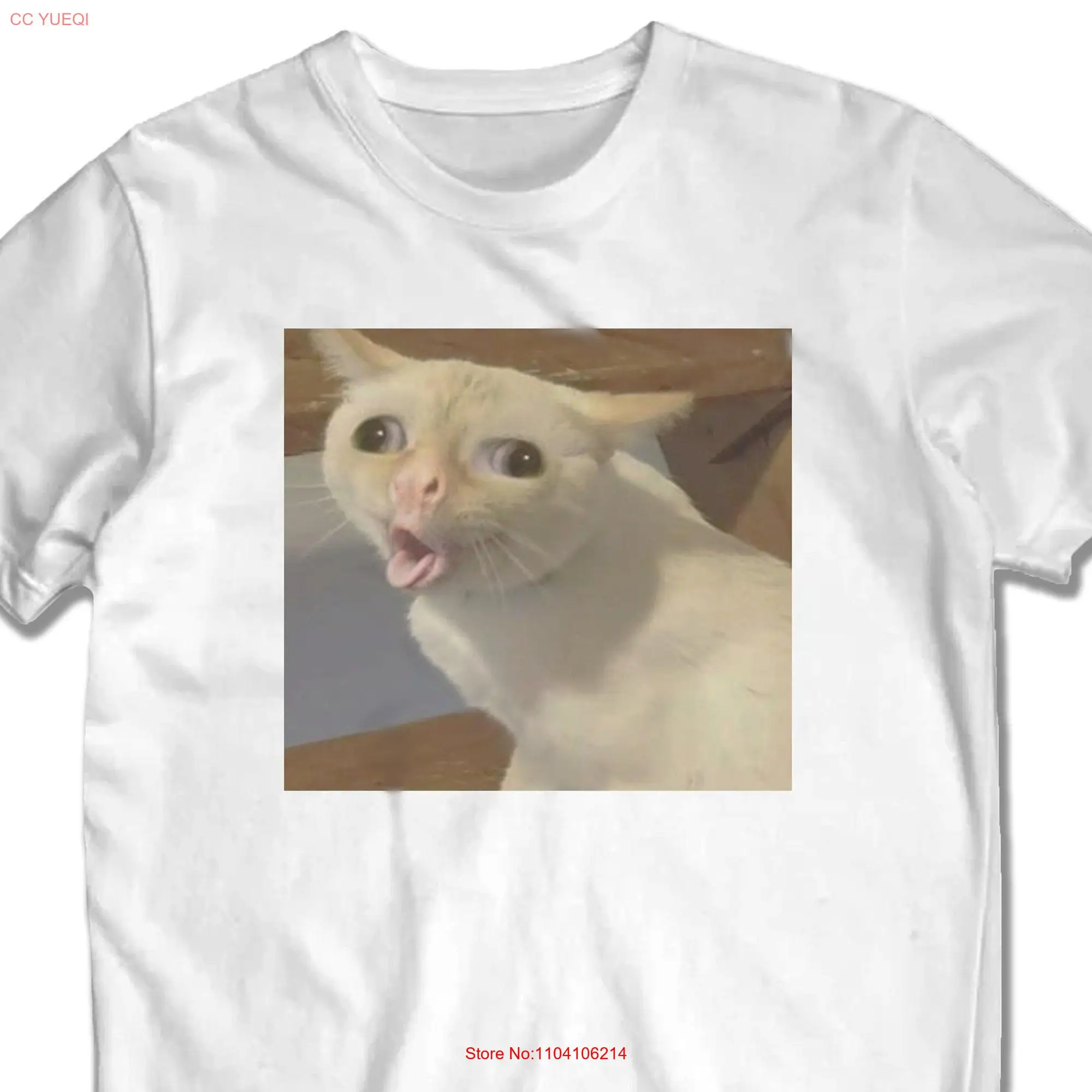 Gagging cat meme shirt coughing t with tongue ouT funny long or short sleeves