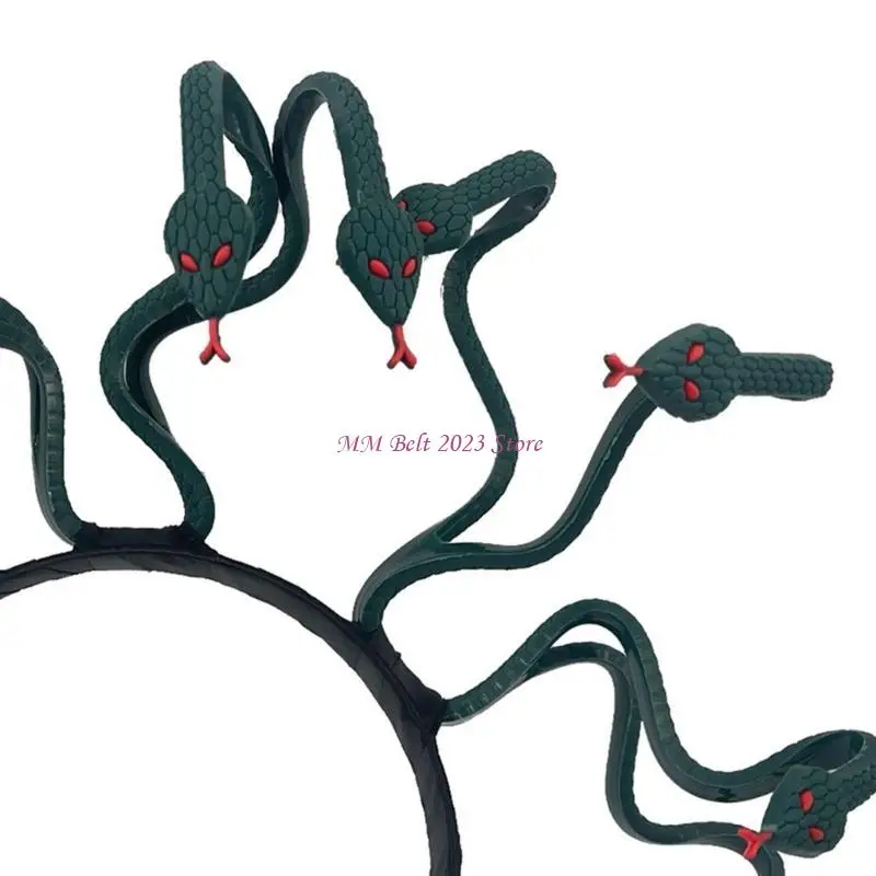 49ME مخيف الأفعى هيرباند هالوين القبعات حزب الدعائم المراهقين الكبار تأثيري حلي #4