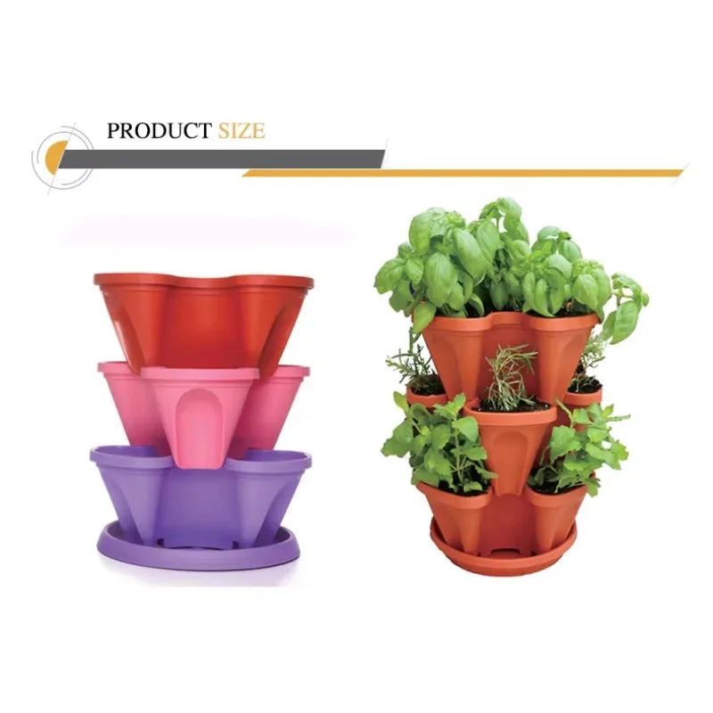 5-Tier Self Watering Vertical Garden Planter Pots Indoor Outdoor Herb Nursery Tower Stackable Planters for Home Use