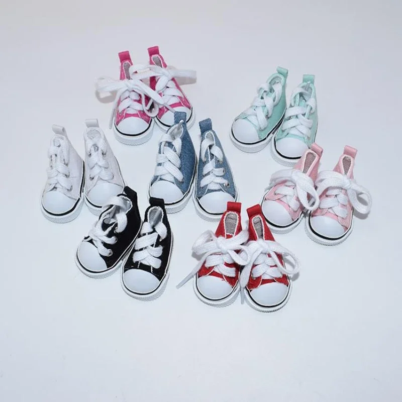 20CM cotton doll shoes 6 points BJD doll casual 5CM small mini canvas shoes doll shoes