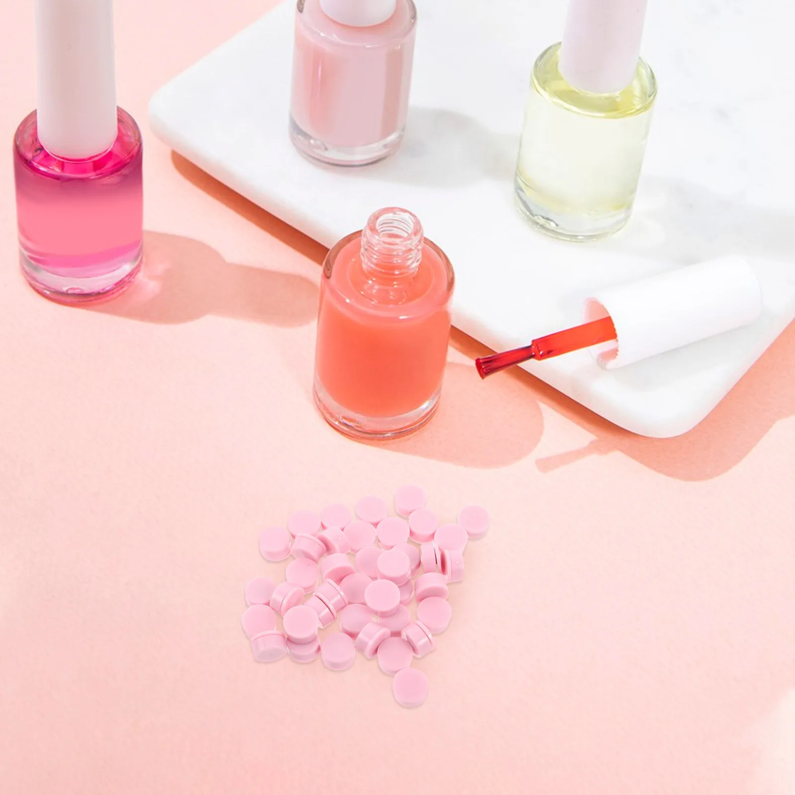 

40 шт., художественные вращающиеся подшипники, 0,5X0,4 дюйма, розовые пластиковые высокоскоростные вращающиеся подвески для 3D дизайна ногтей, мини-вращающийся вал