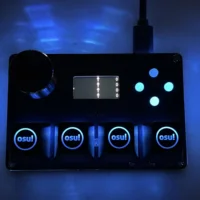 4 + 4 teclas SayoDevice O3C + OSU disparador rápido magnético lineal OUTEMU interruptores magnéticos rosas perilla de teclado pantalla copia Shotcut