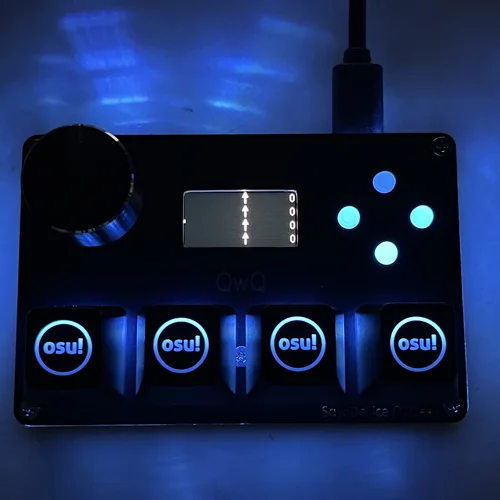 4 + 4 teclas SayoDevice O3C + OSU disparador rápido magnético lineal OUTEMU interruptores magnéticos rosas perilla de teclado pantalla copia Shotcut