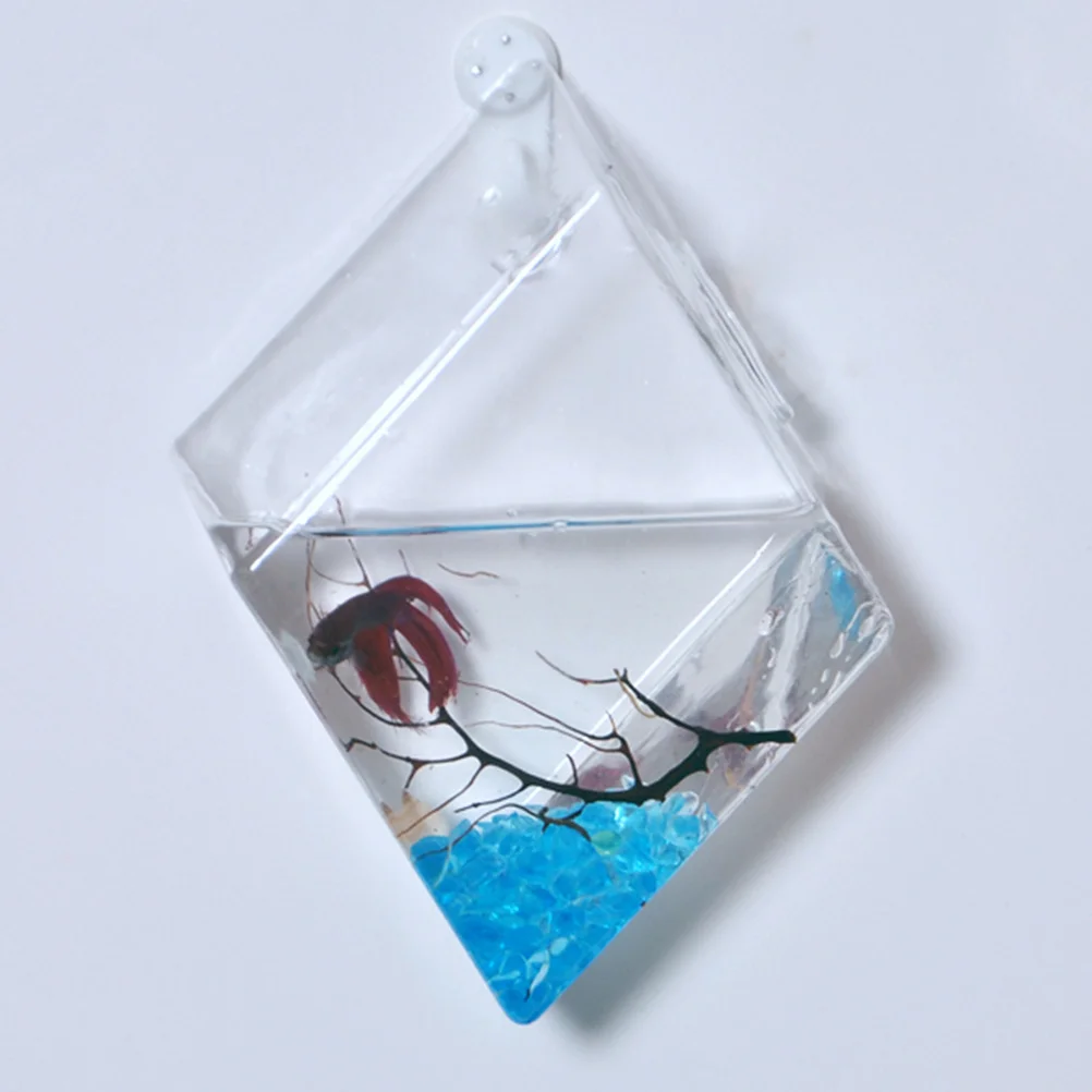 

4Pcs Glass Flower Vase Rhombus Wall Hanging Creative Design for Bedroom Living Room Office Decor Glass Flower Container