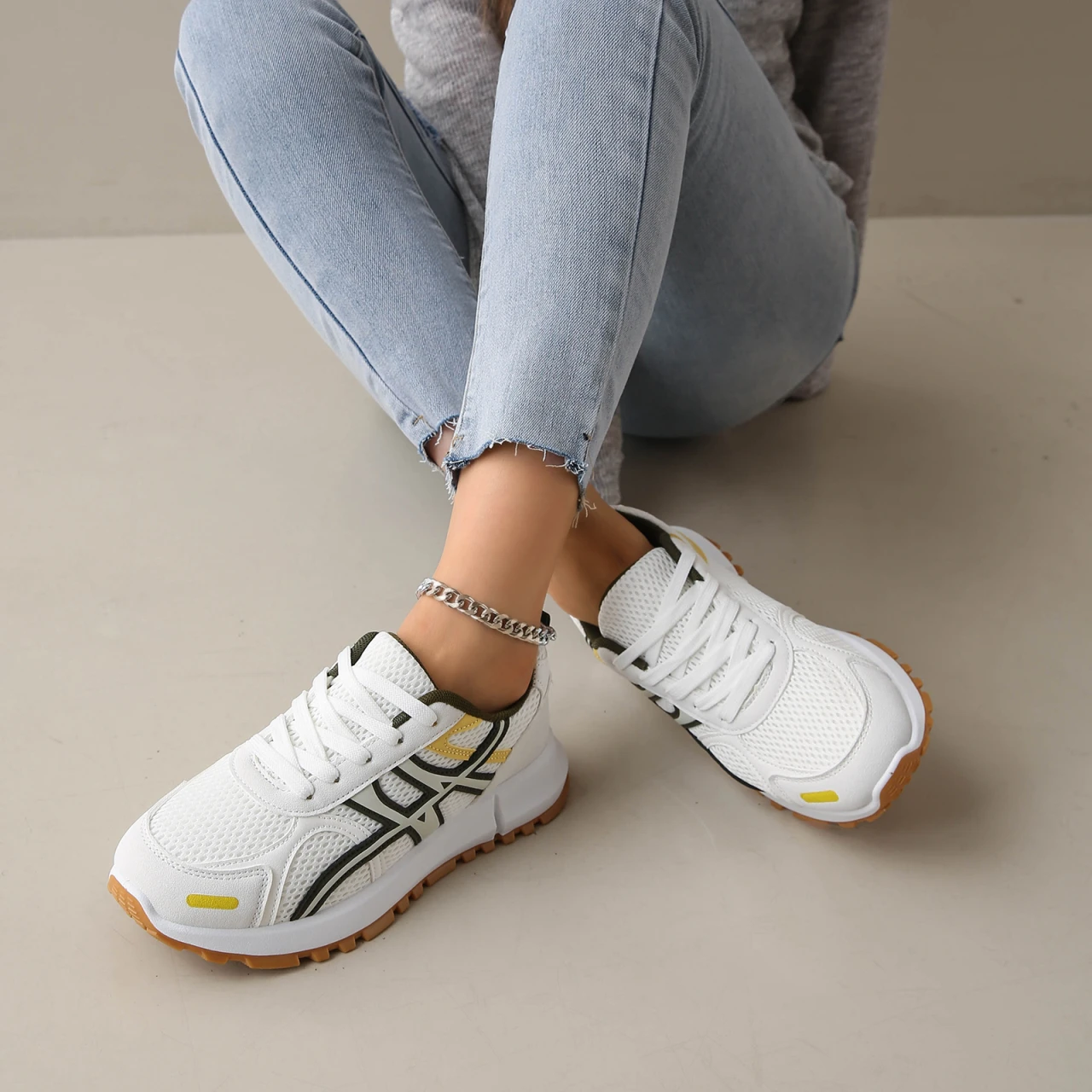 للجنسين منصة أحذية رياضية المرأة الارتفاع زيادة سميكة سوليد حذاء كاجوال زوجين المدربين تنفس شبكة محبوكة أحذية رياضية