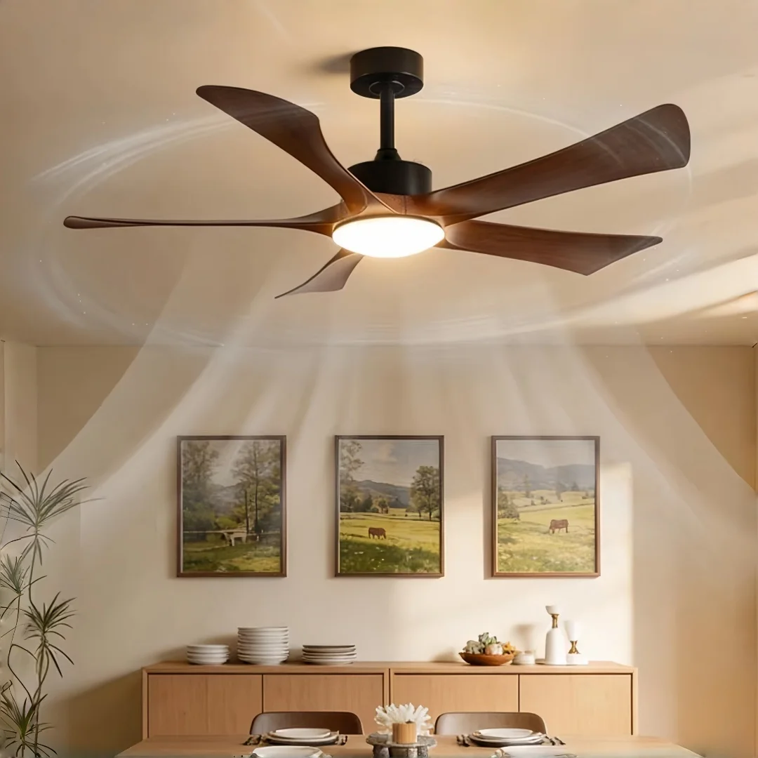 42/52 Inch Vintage Industrial Ceiling Fan with Light Kit Remote Control 5 Blades Reversible Ventilator for Home Commercial Use