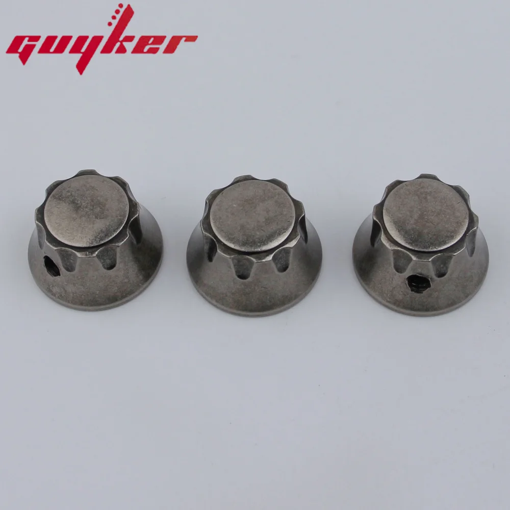 3PCS GUYKER Electric Guitar Bass Control Knobs Copper Butterfly style Three color options