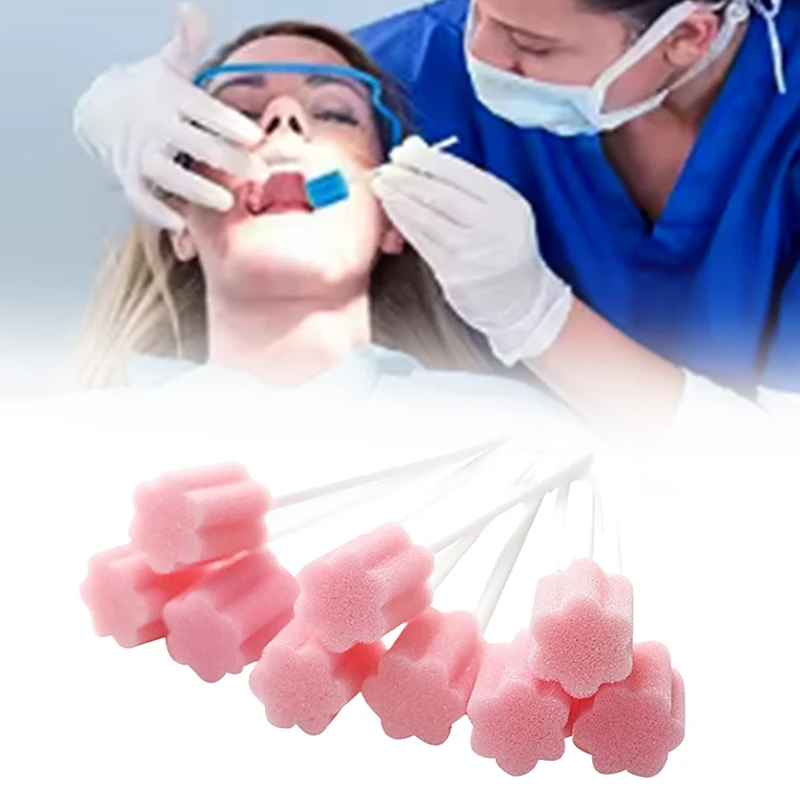 

100 шт. 100 шт. одноразовые губчатые палочки для полости рта, одноразовые дезинфицирующие палочки, аксессуары для чистки сливы