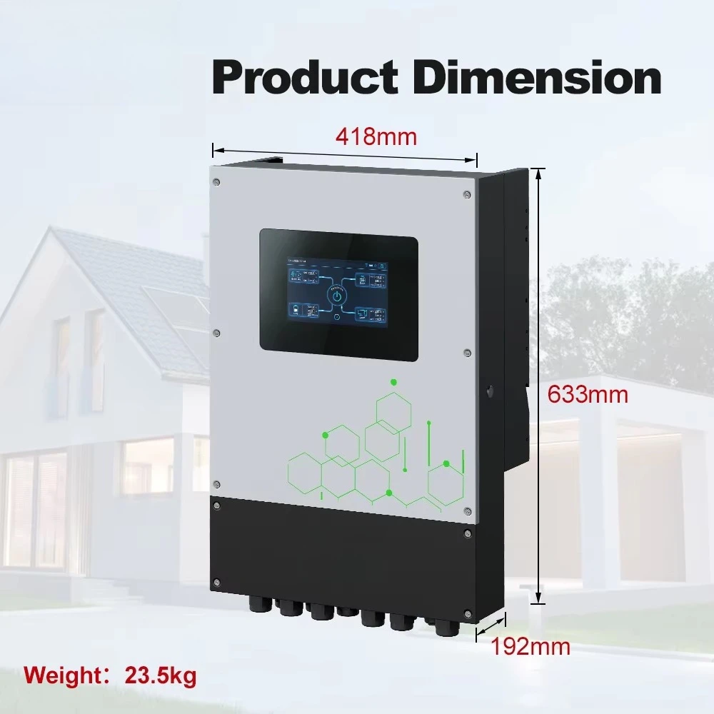 Trusted Supplier 6600W Off Grid DC AC Charge Converter 48V 230V 220V 240V Pure Sine Wave Inverter 6.6kW Solar Hybrid Inverter