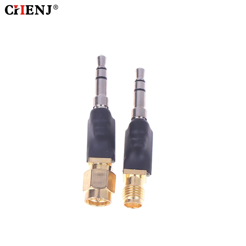 SMA Male Female To 3.5mm Mono Headphone Audio Radio Test Adapter Connector SMA Outer Screw Inner Hole Adapter To 3.5 Headphone