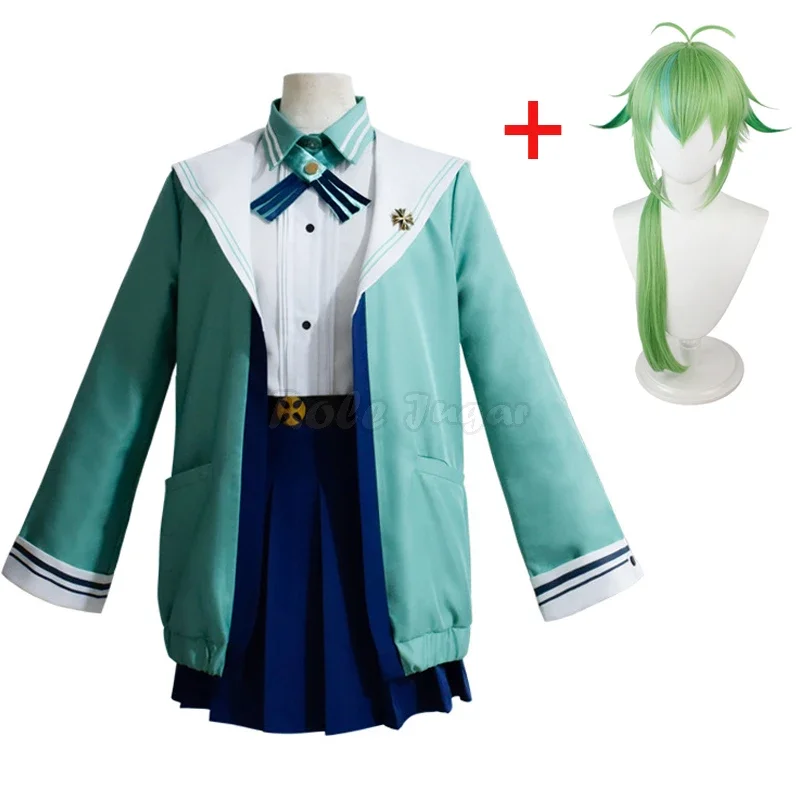 

Game Genshin Impact Sucrose Cosplay Costume Halloween Party Women Cute JK Uniforms Outfits Wig