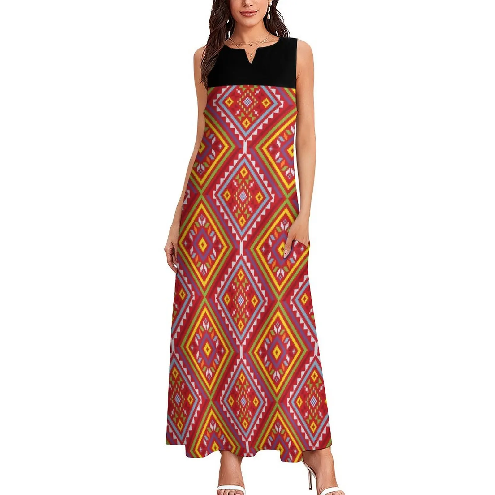 Ethnic Filipino Tribal Pattern - Yakan 1 Long Dress Bridesmaid dress woman dress for women 2025