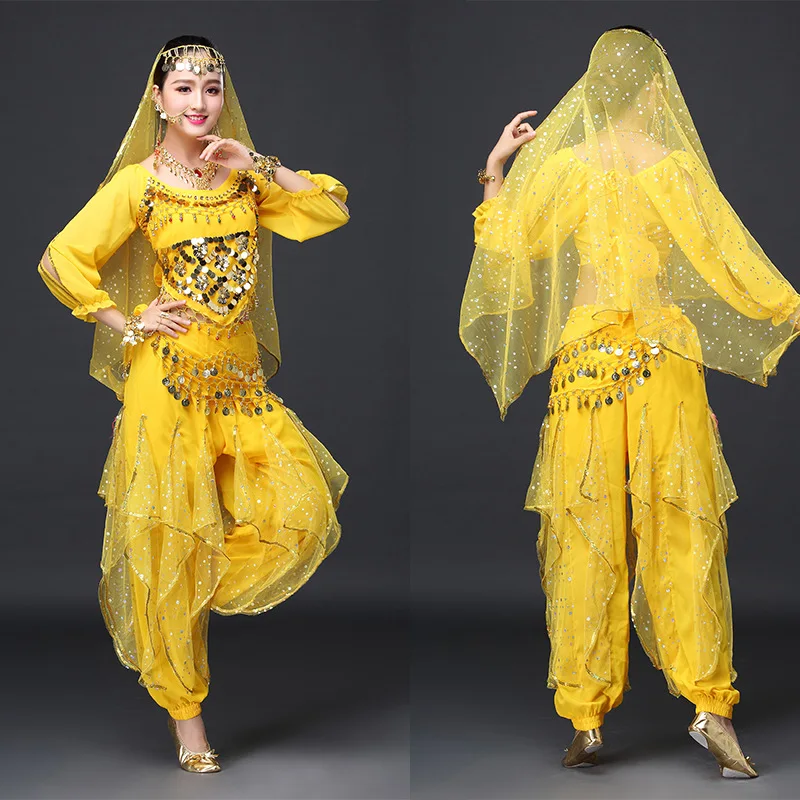 New Adult Dance Belly Dance Performance Suit Set Indian Dance Practice Suit