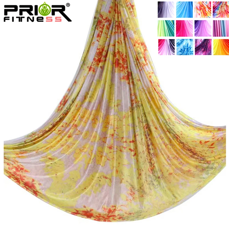 8.7yard 8m Aerial Yoga Hammock Fabric Aerial silks Gradient Color Yoga Swing Fitness Stretch Belt For GYM Indoor Yoga Studio