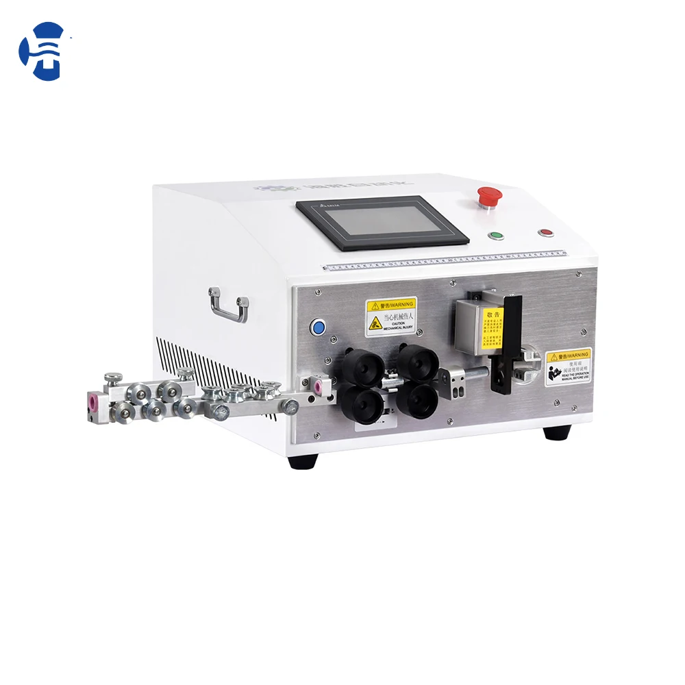 600W Hard Wire Computerized Cable Manufacturing Equipment Wire Cutting Stripping Bending Machine with Peeling Slicing Function