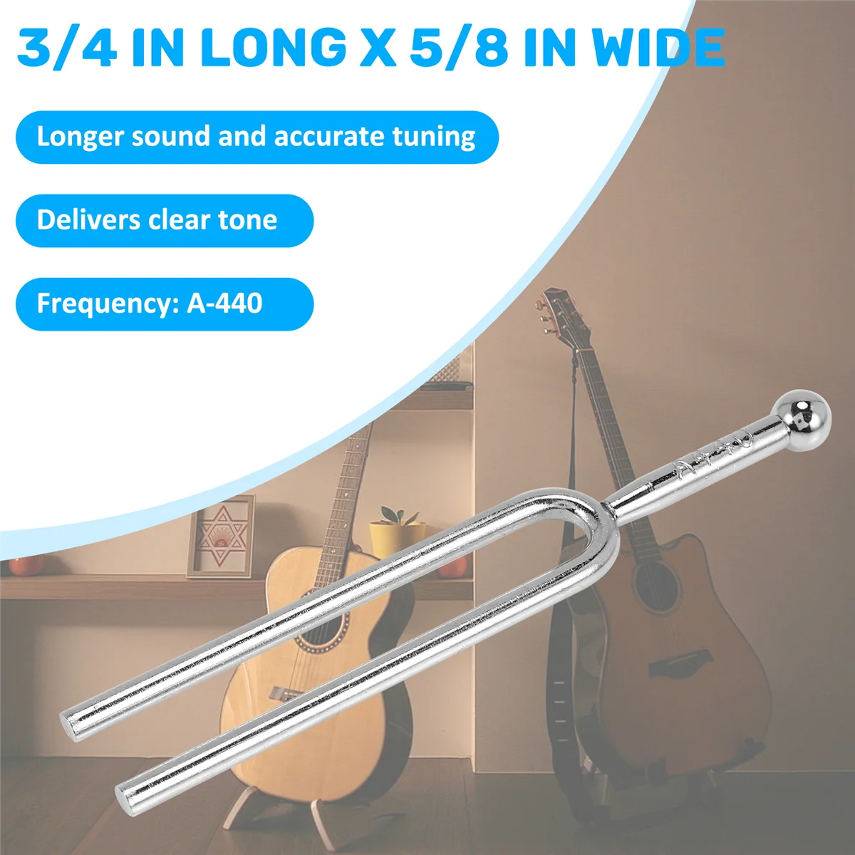 【인기 판매!】튜닝 포크 - "A" 440Hz 소프트 쉘 케이스 포함