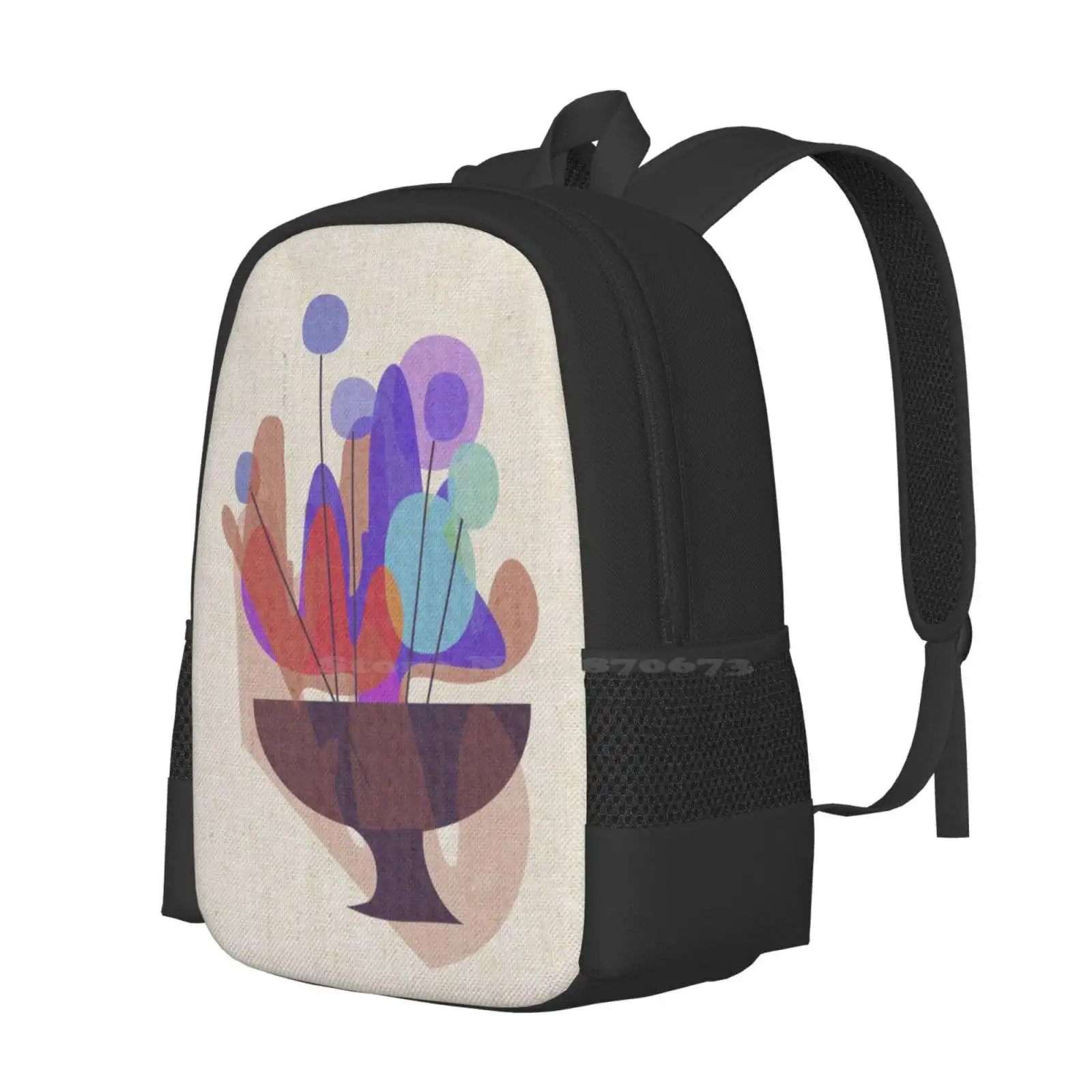 The Bunch School Bags For Teenage Girls Laptop Travel Bags Bunch Concept Modern Art Contemporary Abstract Decorative Floral