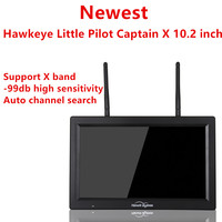 Hawkeye Little Pilot Captain X 10.2 Inch Dual 5.8g Rx 1000lux Fpv Monitor Dvr/hdmi Support X Band/-99db Sensitivity 4.9g 6g