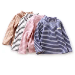 Children's T-shirt Autumn Winter Fleece Thermal Underwear T Shirt For Girls Boys Tops Kids T Shirt Children T Shirts Boys Girls