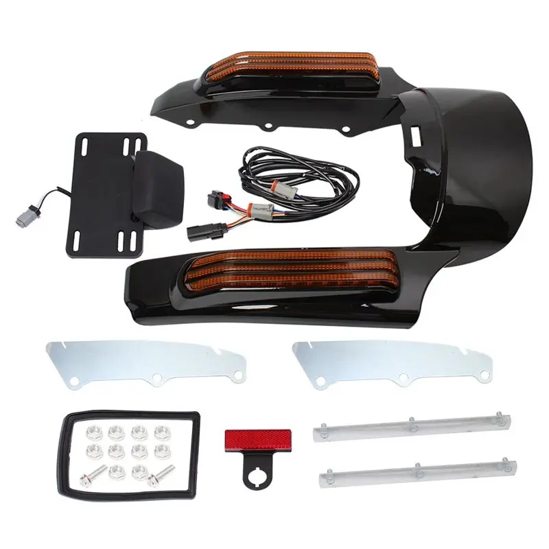 Classic-Motorcycle Rear Fender Fascia LED Running Brake Turn Light For Touring Road King FLHR Street Glide FLHX 14-20