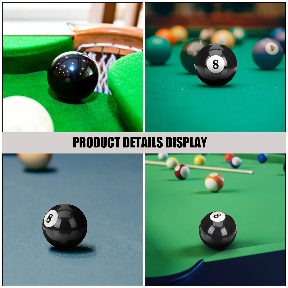 Billiards Black Eight Ball Accessories Pool Supply Replacement Cue Set Resin Balls Portable