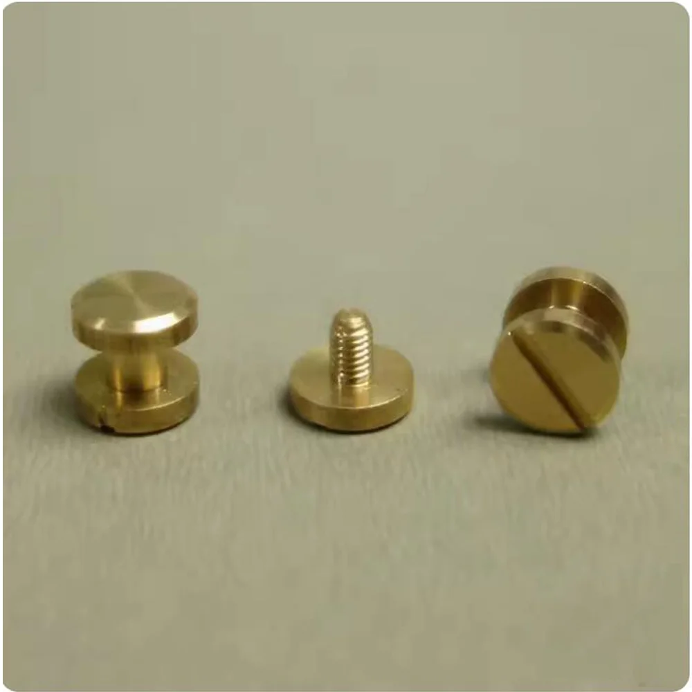 100PCS Belt Flat Screw Brass Belt Screw I-shaped Nail Flat Surface 8mm