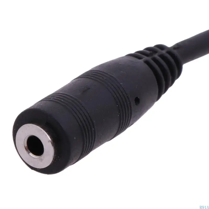 R91A 2.5 mm femenino a 3.5 mm Cable Cable extensión Aux chapado en computadora portátil