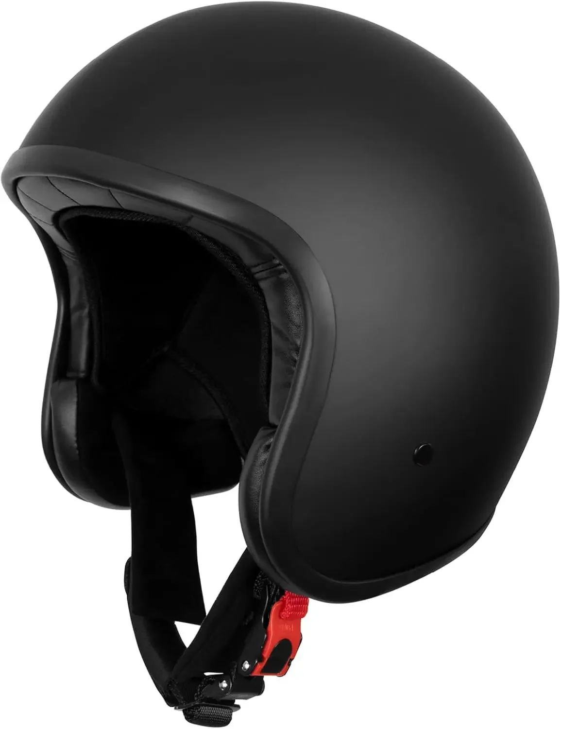 

New DOT Approved Lightweight Open Face Motorcycle Helmet with Washable Padding, Quick Release Buckle - Ideal for Moped Scooter V