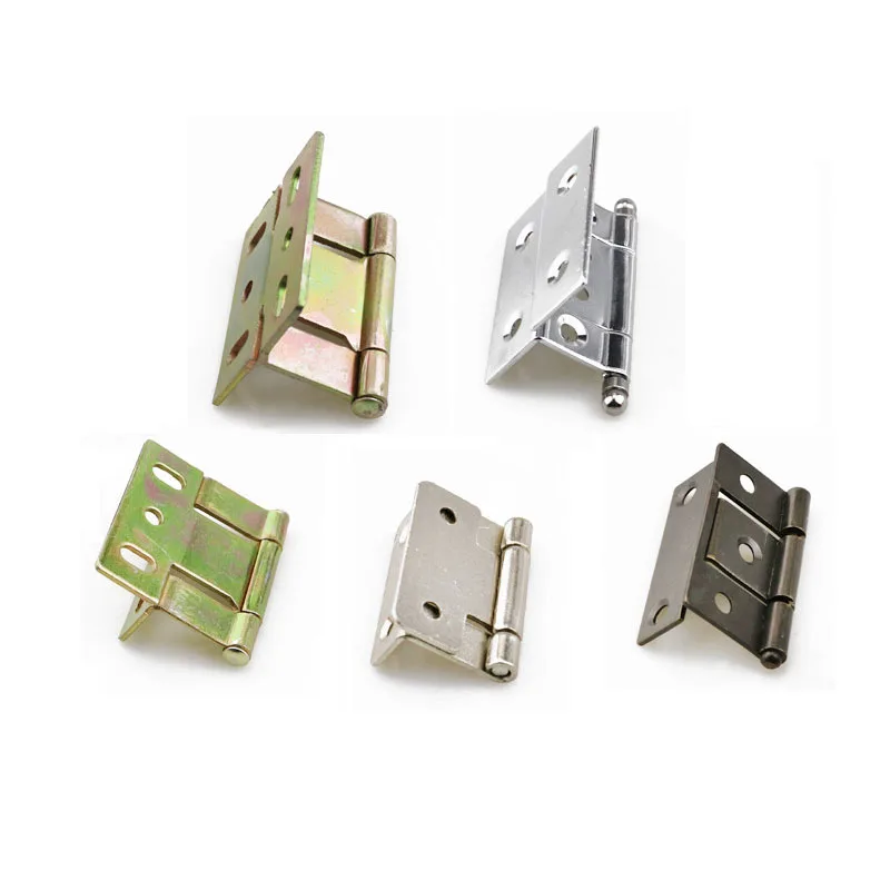2PCS Three Fold And Four Fold Plywood Mother Child Hinge Black Retro Hinge Cabinet Door Furniture Hinge Connection Accessories