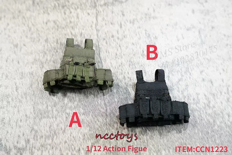 1/12 مقياس سترة مضادة للرصاص الذخيرة الناقل العسكرية التكتيكية معدات القتال ملحق صالح 6 بوصة عمل الشكل الجندي #4