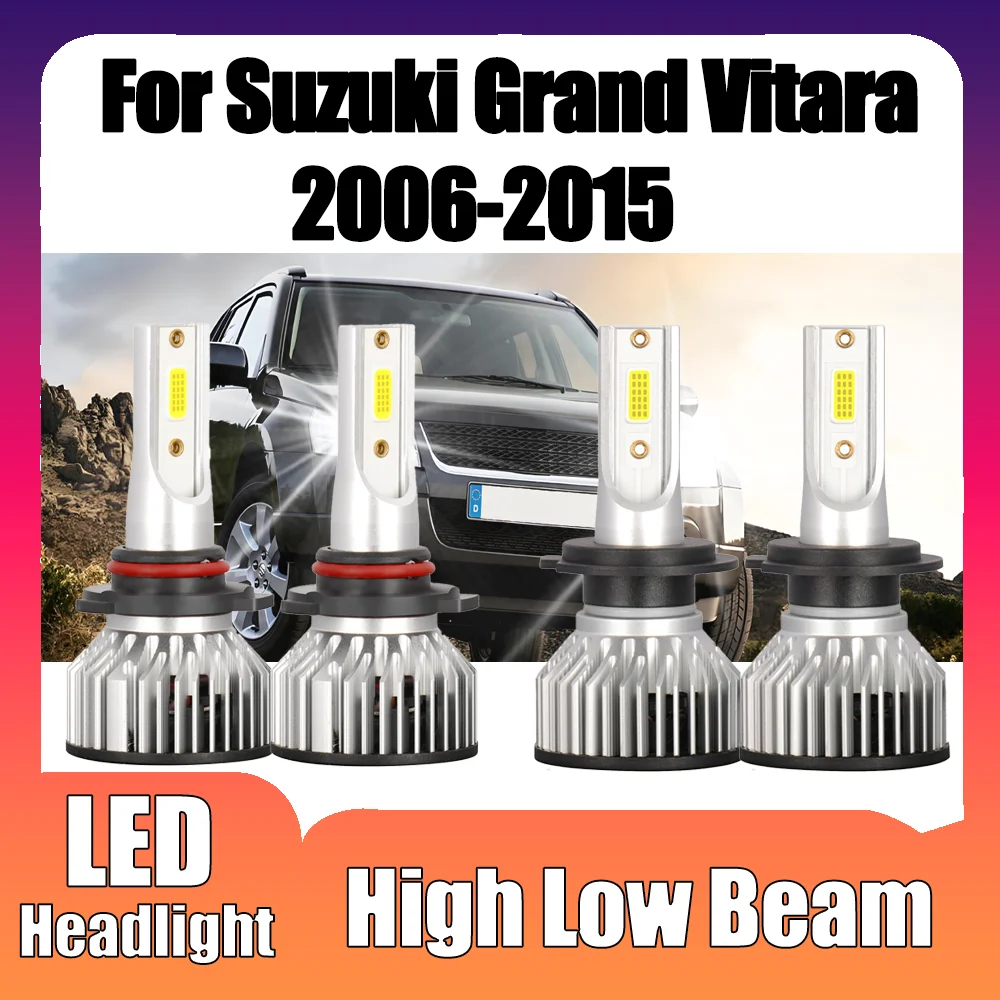 

H7 9005 Canbus Car LED Headlight Bulbs 12V 6000K White Turbo HeadLamp Plug and Play For Suzuki Grand Vitara 2006-2015 2007 2008