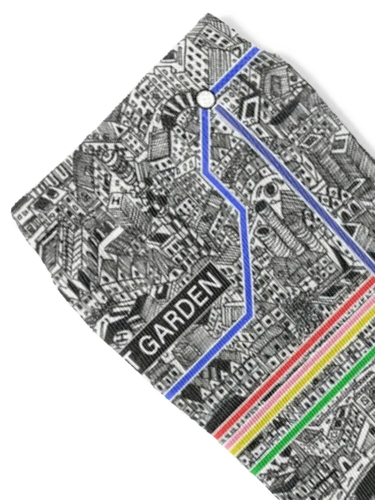 London city map Socks hiking cycling loose custom Girl'S Socks Men's