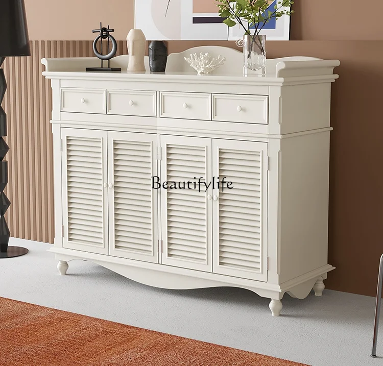 

Modern Shoe Cabinet Shutter Entrance Small Apartment Locker